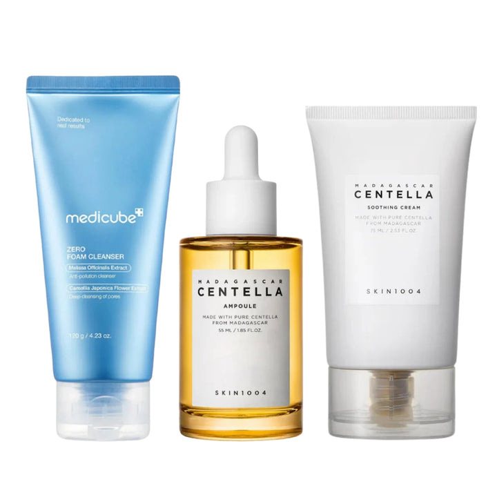 Nuaglow teenage skincare routine set with various products in sleek packaging, designed for young skin care.