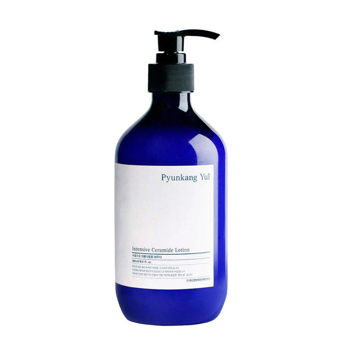 Pyunkang Yul Intensive Ceramide Lotion in a 290ml bottle, showing the moisturizing body lotion with a simple label design.