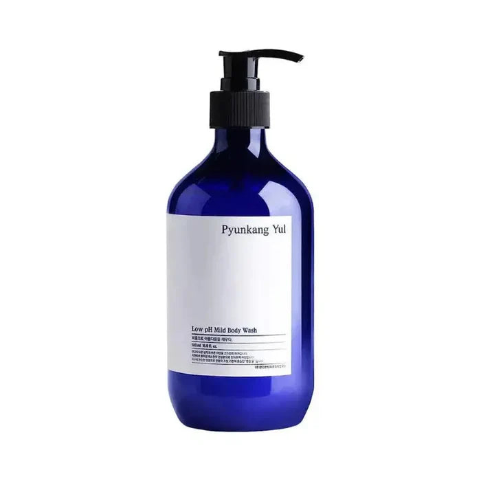 Pyunkang Yul Low pH Mild Body Wash in a 500ml bottle, gentle skincare body wash with a calming, minimal design.