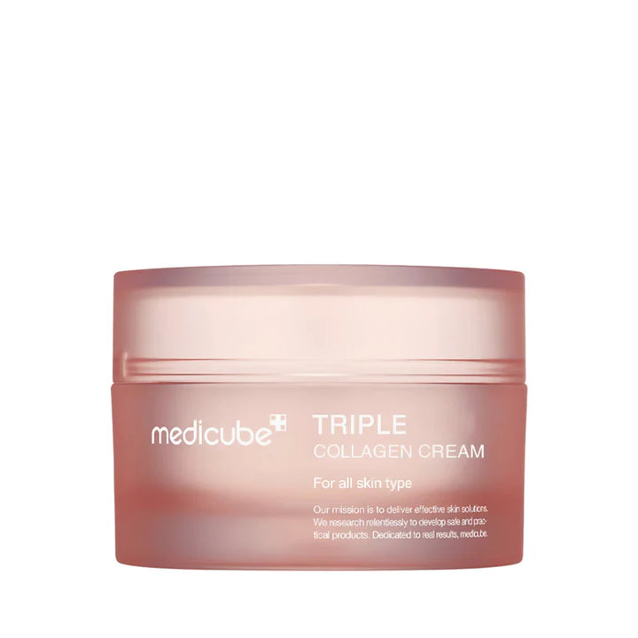 Medicube Triple Collagen Cream 4.0 in a 50ml jar, a hydrating face cream with collagen for skin elasticity and moisture.