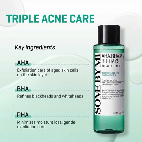 Some By Mi - AHA BHA PHA 30 Days Miracle Toner (150 ml.) - Nuaglowdk