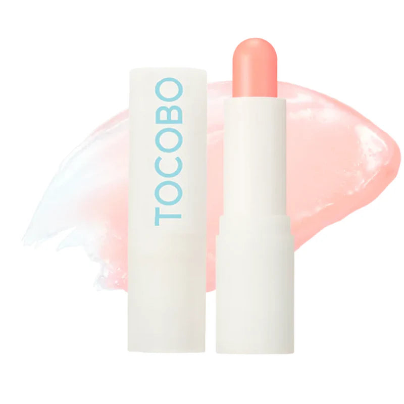 TOCOBO Glow Ritual Lip Balm in a sleek tube, providing hydration and a subtle glow for soft, moisturized lips.