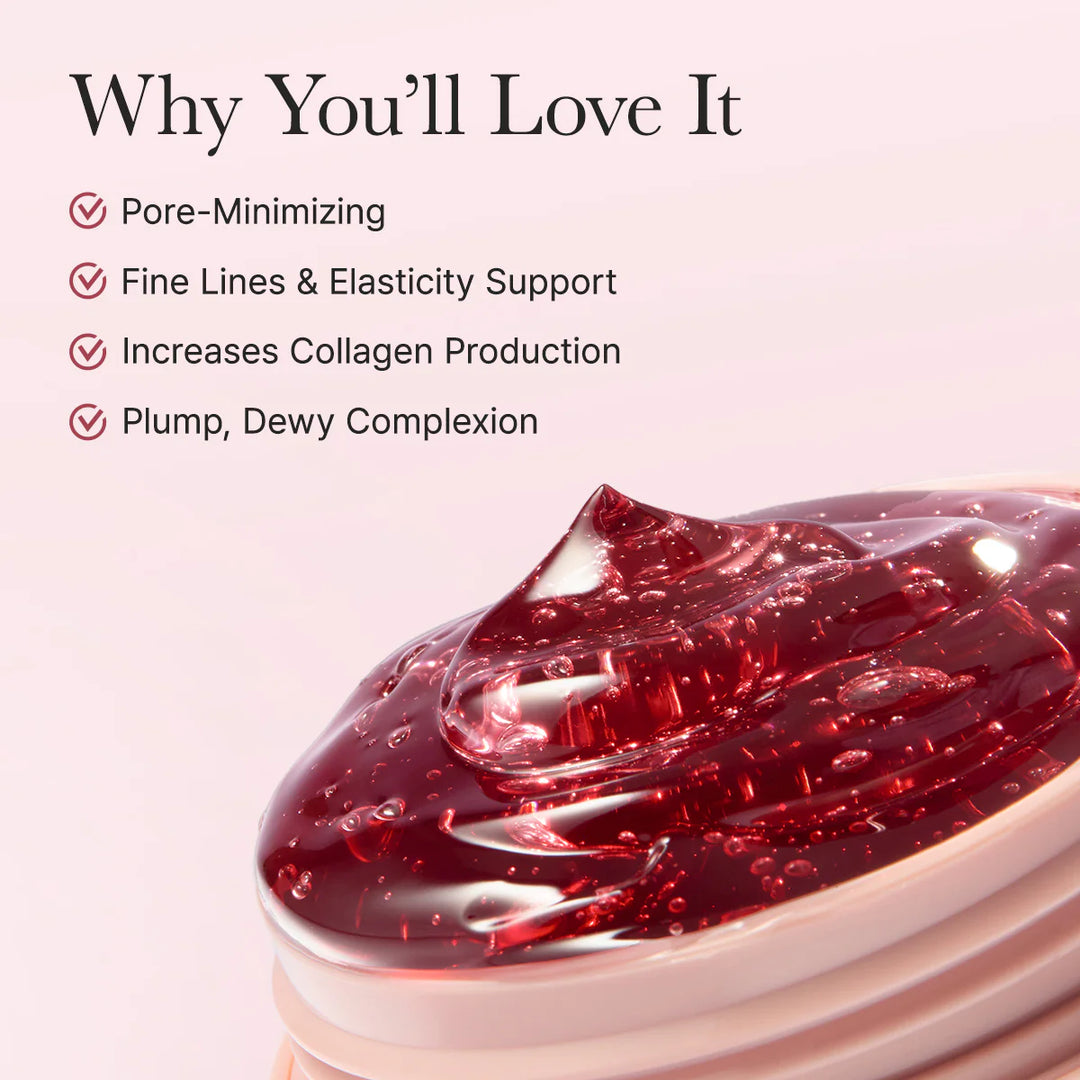 Arencia Red Smoothie Serum 30 in a sleek bottle, showcasing its vibrant red color and modern packaging design.